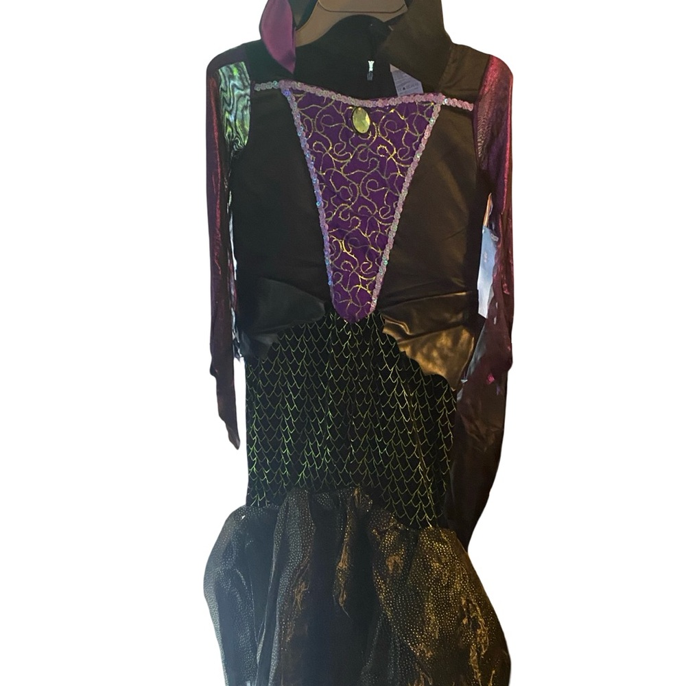 Disney Villain Maleficent Purple and Black Kids Halloween Costume